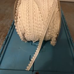 Spool Of White Trim / Ribbon  5/8 Wide 