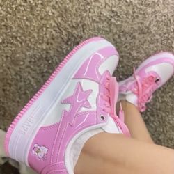 Hello Kitty Pink Bape Shoes