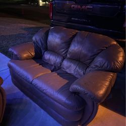 2 Leather Couches 