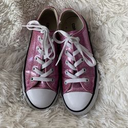 Girls Glitter Pink Converse