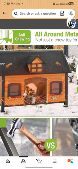 Large heated  doghouse house NEW