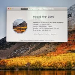 MacBook Pro 2017, 13 inch,i7core With warranty