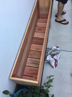 Custom Order Best Most Beautiful Cedar Redwood Planter Box Garden Bed Restaurant Privacy Wood wall