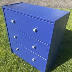 Blue 3 Drawer Dresser 