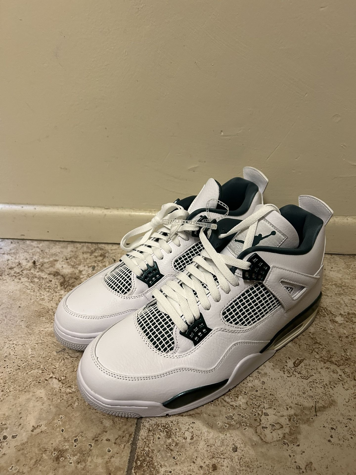 Nike Air Jordan 4 Retro - White/Oxidized Green-White - US Size 12 - FQ8138-103