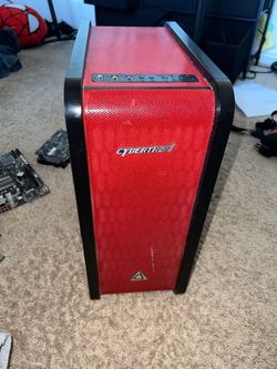 CybertronPC Mid-Tower ATX PC Case Red