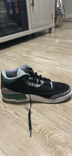 Jordan 3 green and black size 10