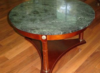 Marble Coffee Table And Two End Tables