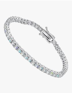 3mm Moissanite Tennis Bracelet 6 Carats 925