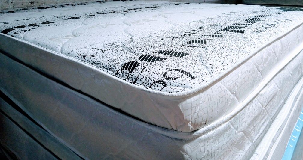 $199 Queen Pillow Top Mattress Only Brand New Free Delivery Same-day