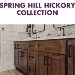 New 30” Spring Hill Hickory Bathroom Vanity: Cabinet 