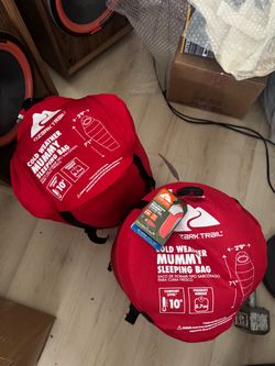 2 Ozark Trail 10°F Cold Weather Mummy Sleeping Bags – Like New