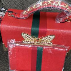 Red Purse & Wallet