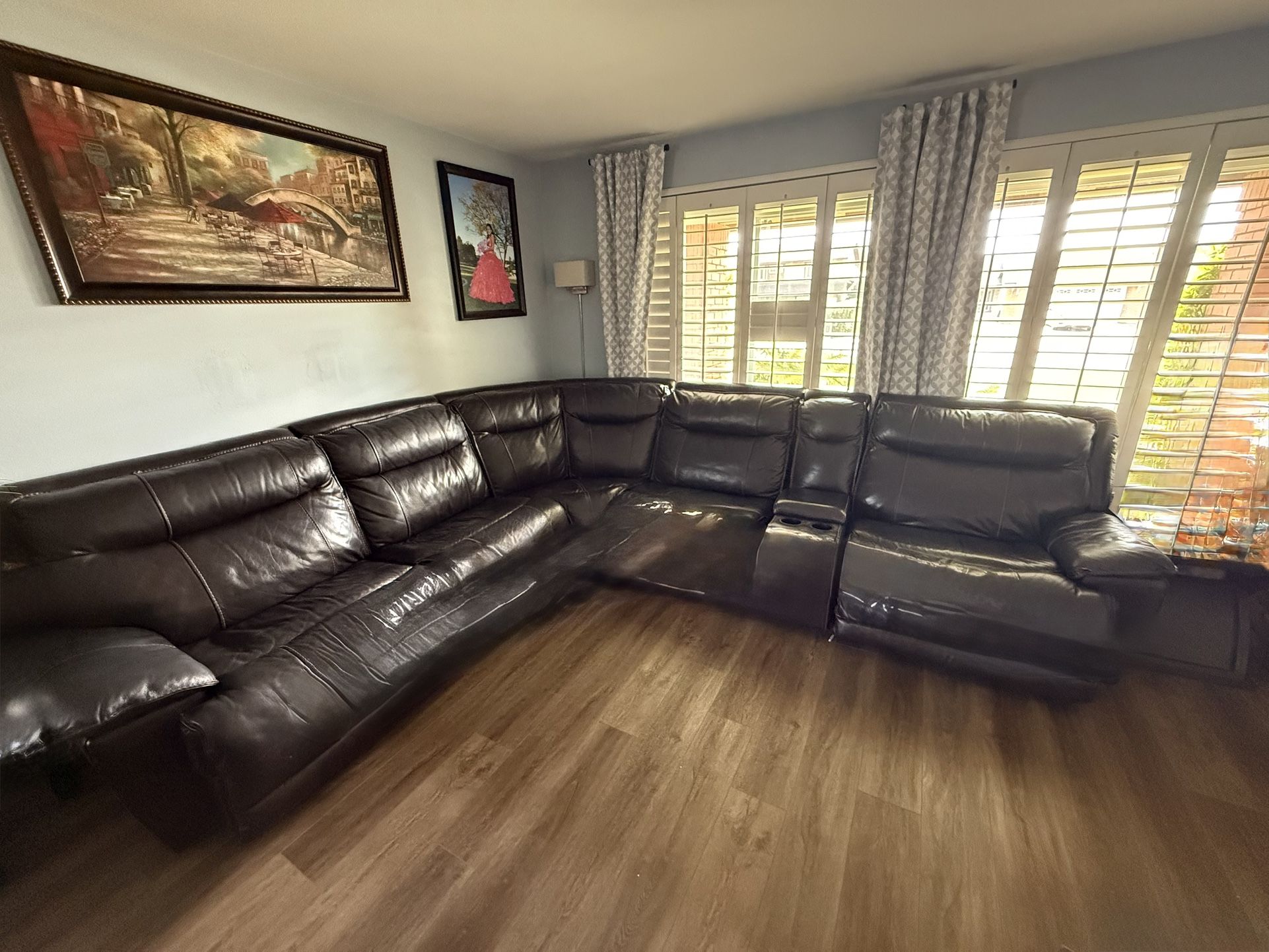 Brown Leather Couch