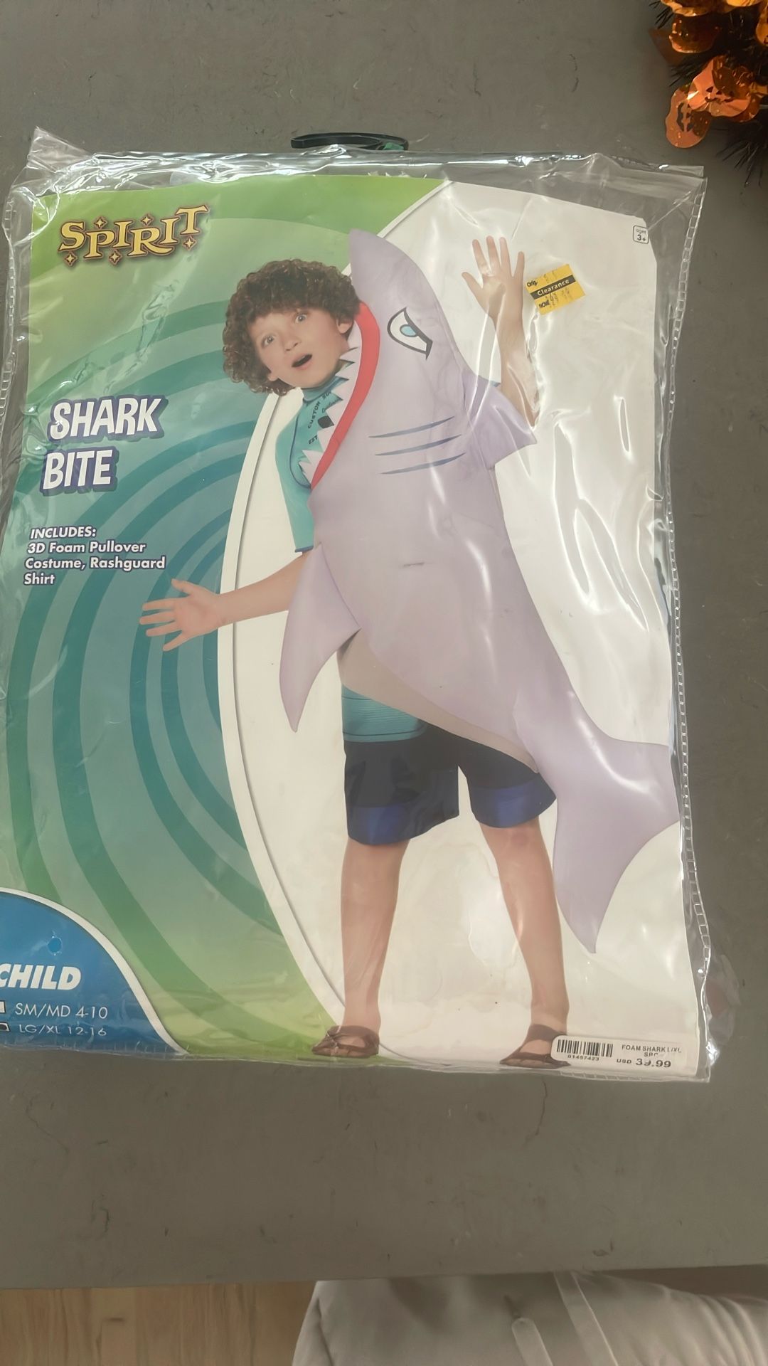 Halloween Shark Costume 12-16 Years Old