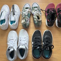 5 Pairs Of Women’s Nike And Converse Size 6.5 - 7 