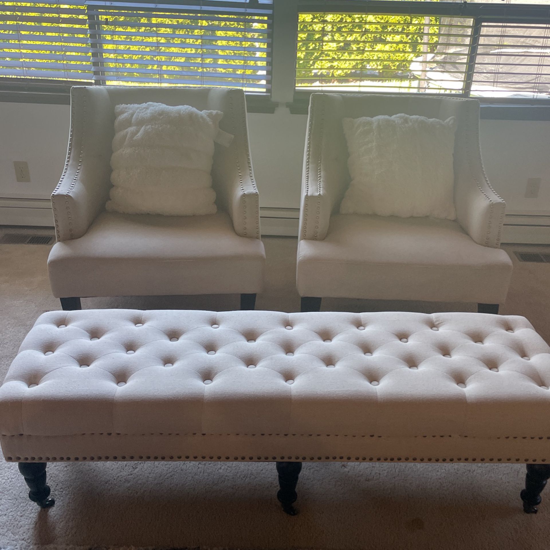 Asking $550 For Bench, Dining Chairs 6,and 2 Lounge Chairs Excellent Condition 