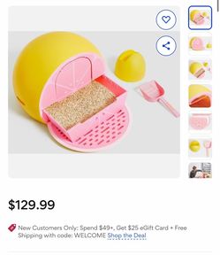 VETRESKA Grapefruit Kitty Kove Cat Litter Box
