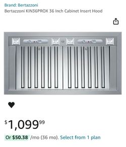 Premium Bertazzoni 36” insert vent hoods ****New in box!