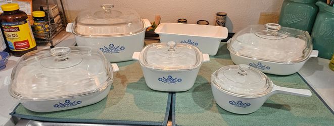 Corning Ware Blue Cornflower lot