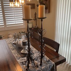 Wrought Iron Candle Holders