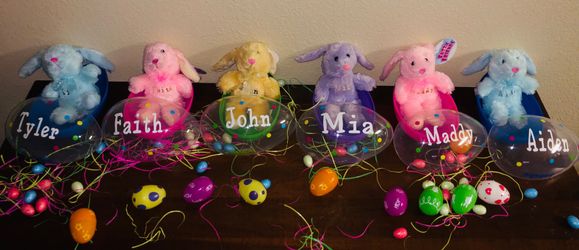 Easter eggs with bunny