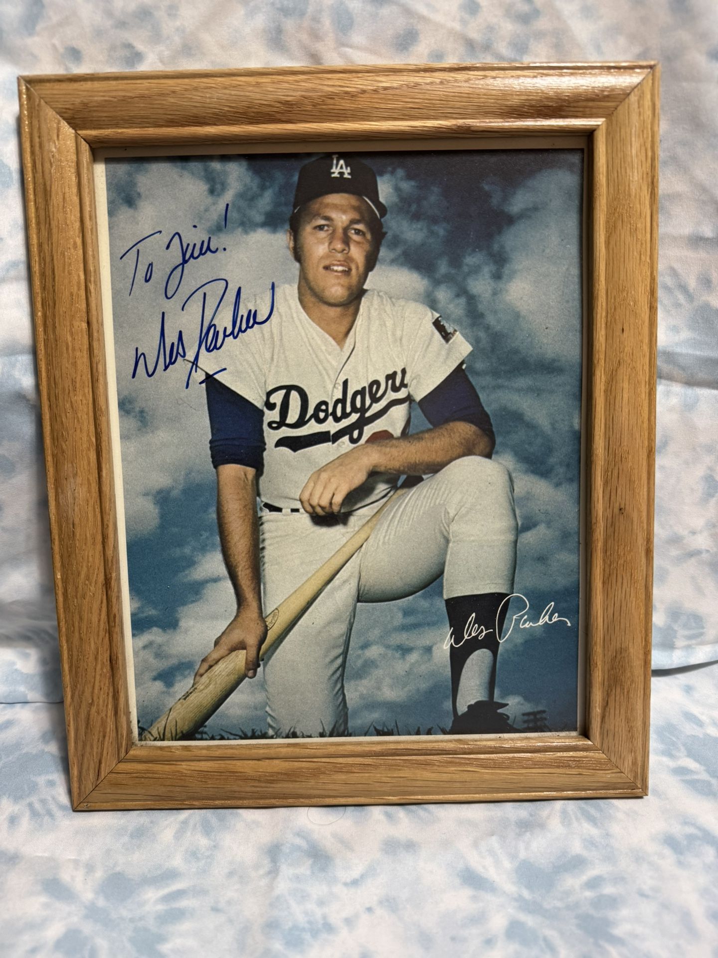 Wes Parker Autographed Picture (Framed)