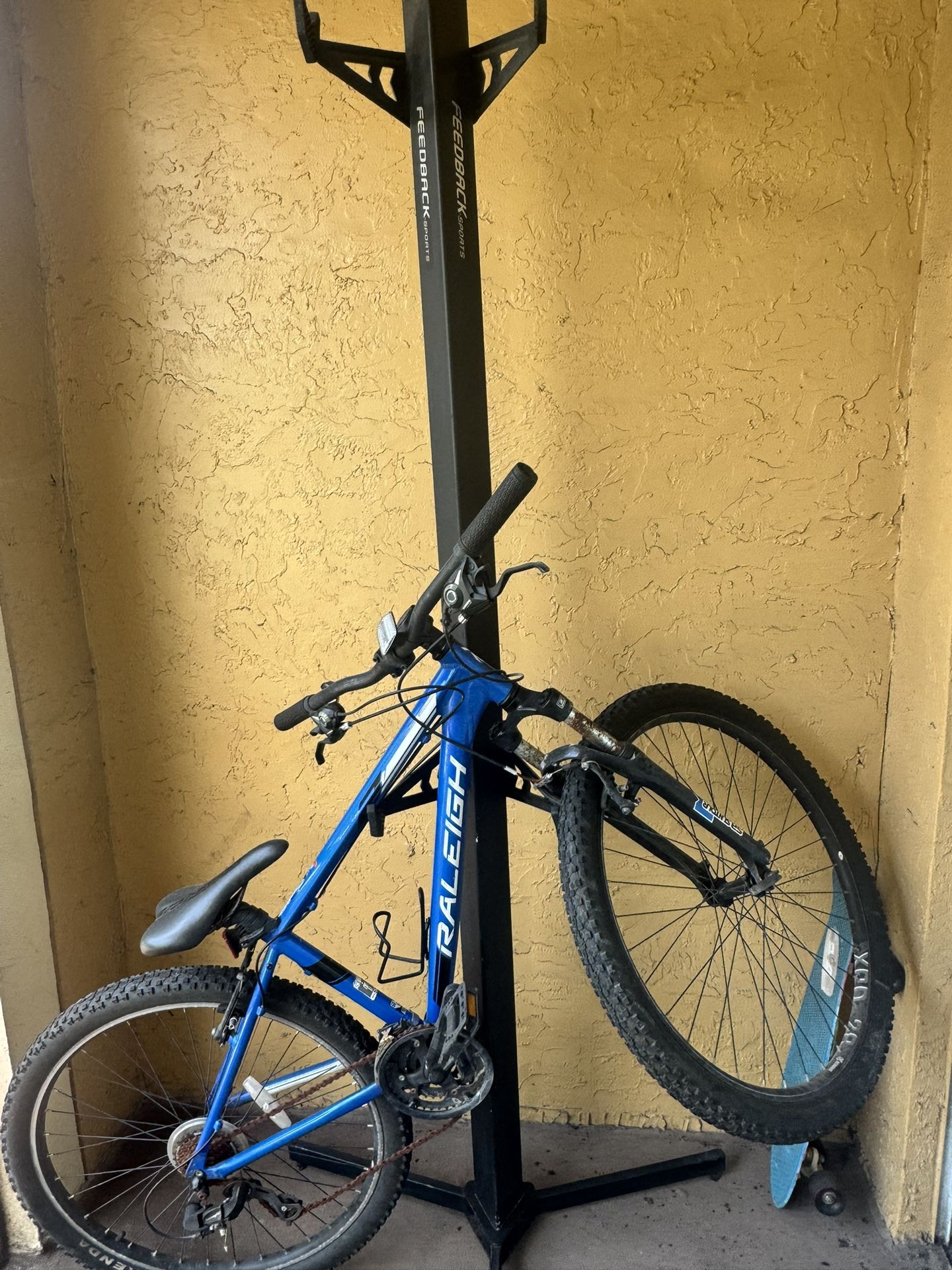 Mountain Bike And Bike Rack