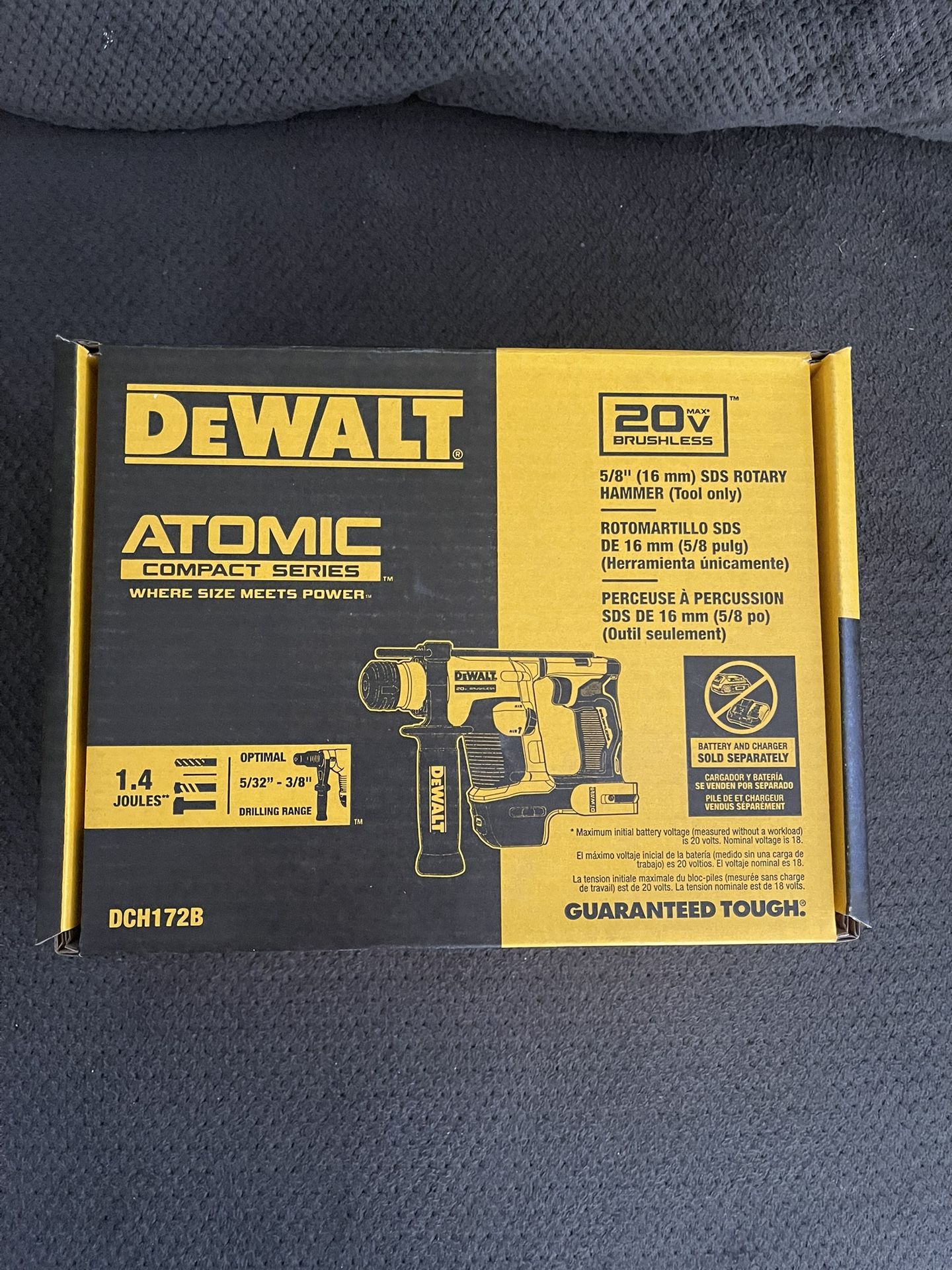 Dewalt Atomic Rotary Hammer 20v. $170 Tool Only