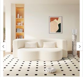 Modern Floor Sofa with 2 Pillows