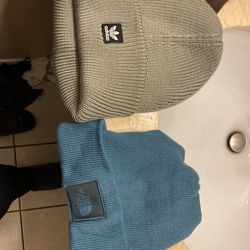 North face beanie and a Addis beanie