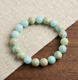 6mm Natural Stone Bead Stretch Bracelet
