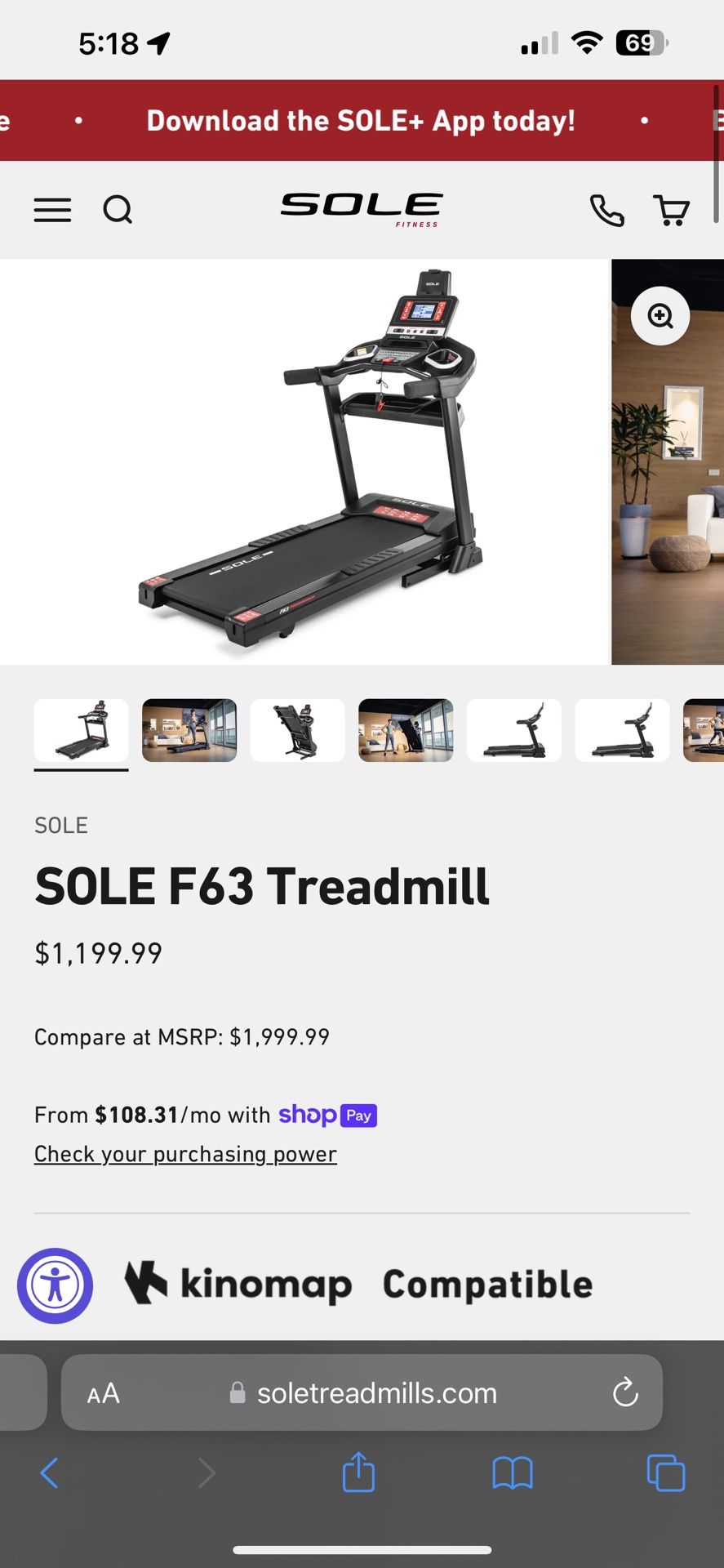 Sole F63 Treadmill