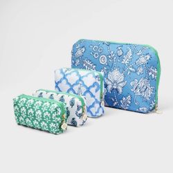 Roller Rabbit x Target - 4pc Floral Vines Multi-Purpose Pouch Set Blue