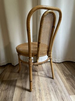 Vintage Bamboo Bentwood Chair with Cane Seat and Back Thumbnail