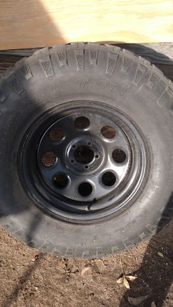 Tire n rim 5+ 4/3/8 +17" set