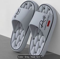 Reality Slide Sandals Grey Size 6.5-7