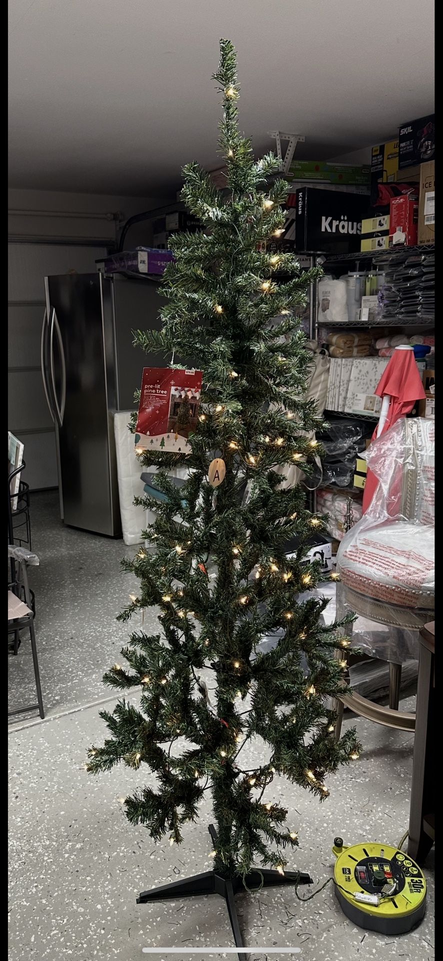 Christmas Tree 6.5 Ft Tall  Pre-Lit 