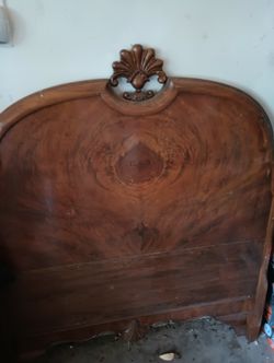 Antique Headboard And Footboard With Side Rails
