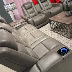 Genuine Leather Power Reclining Sofa Or Love Seat $1999 Each