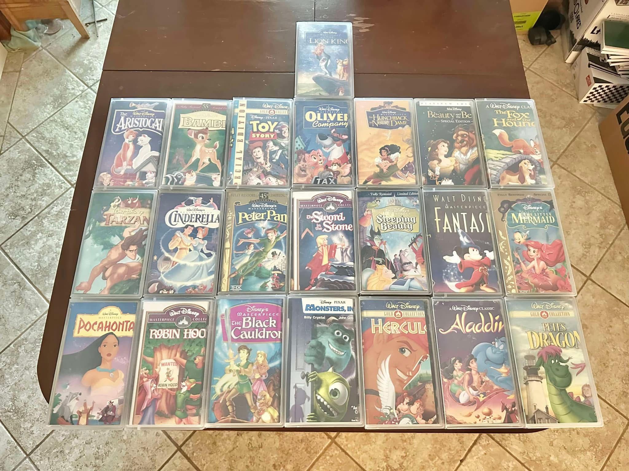 36 Disney VHS Tapes