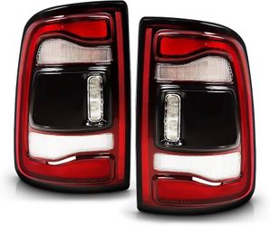 Smoked LED Tail Lights for Ram 2(contact info removed) 2020-2023 w/ Blind Spot