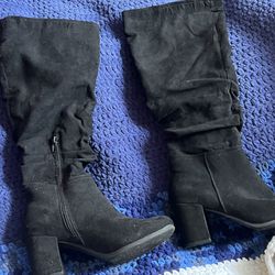 black High Heel Boots 