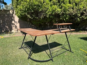L shaped computer desk