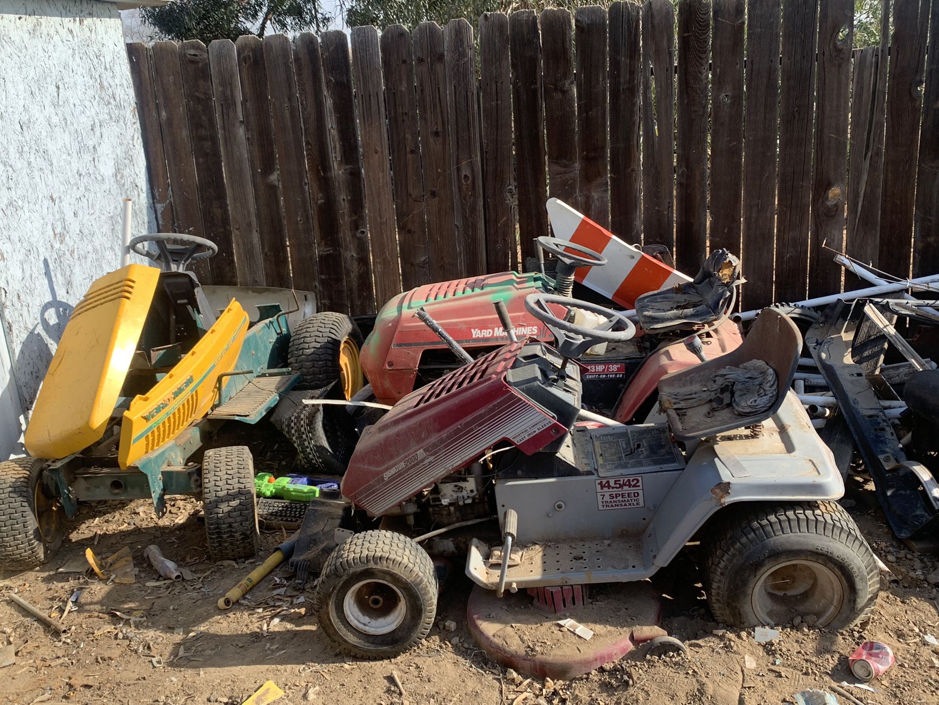 Lawnmower Tractors For Parts Or Repair 5 Avail