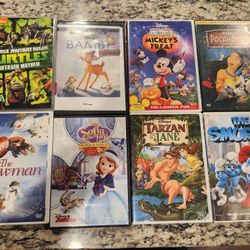8 Different Children's Movies On DVD