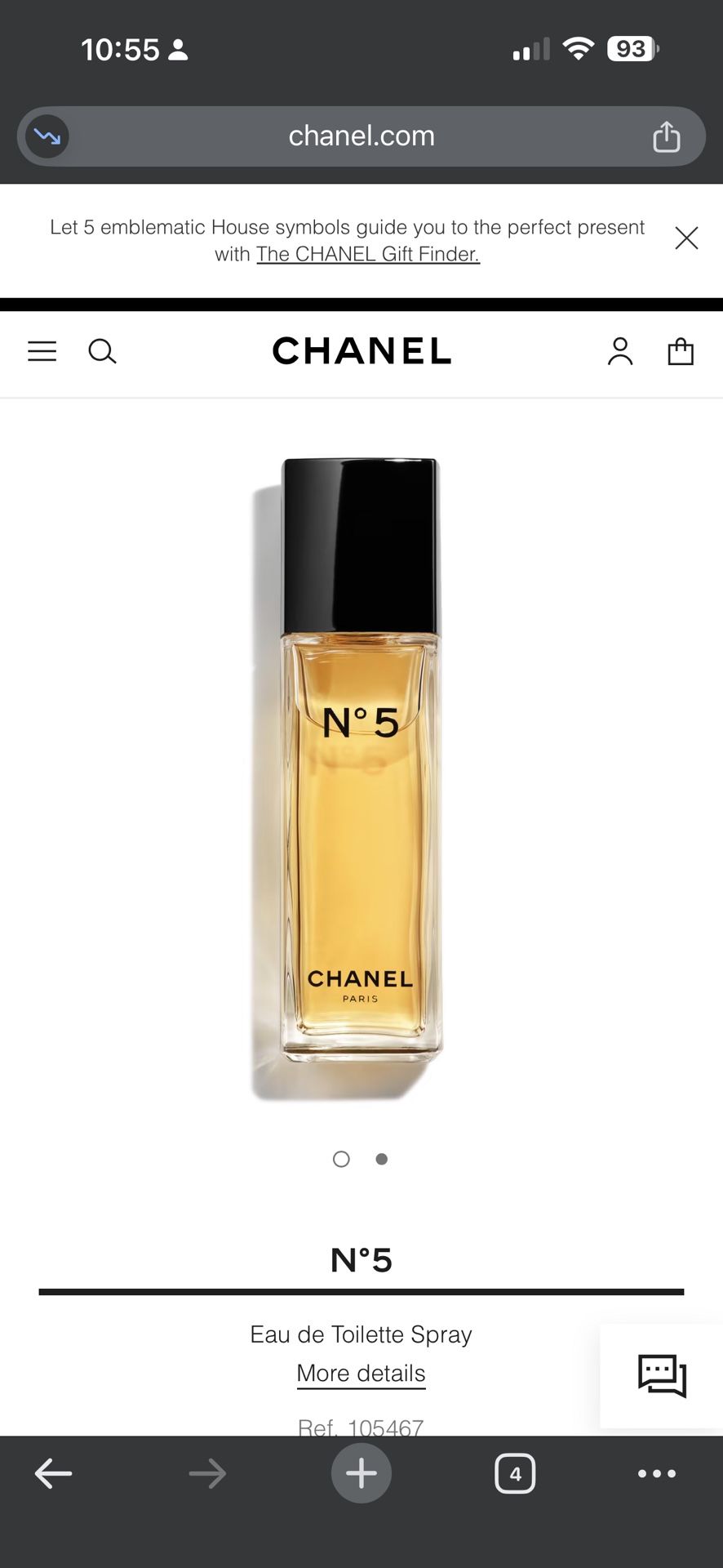 Brand New Chanel Number Five In Box 3.4 Oz