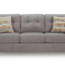 2 Gray Sofas With Pillows