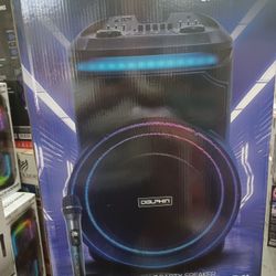 18" Woofers Loud Bluetooth Kareoke Party Speakers With Great Bass.  Free 🎤.  Dolphin 