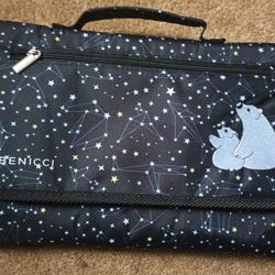 New Benicci Portable Baby Diaper Changing Pad w/ Built- In Pockets & Pillow - Stars